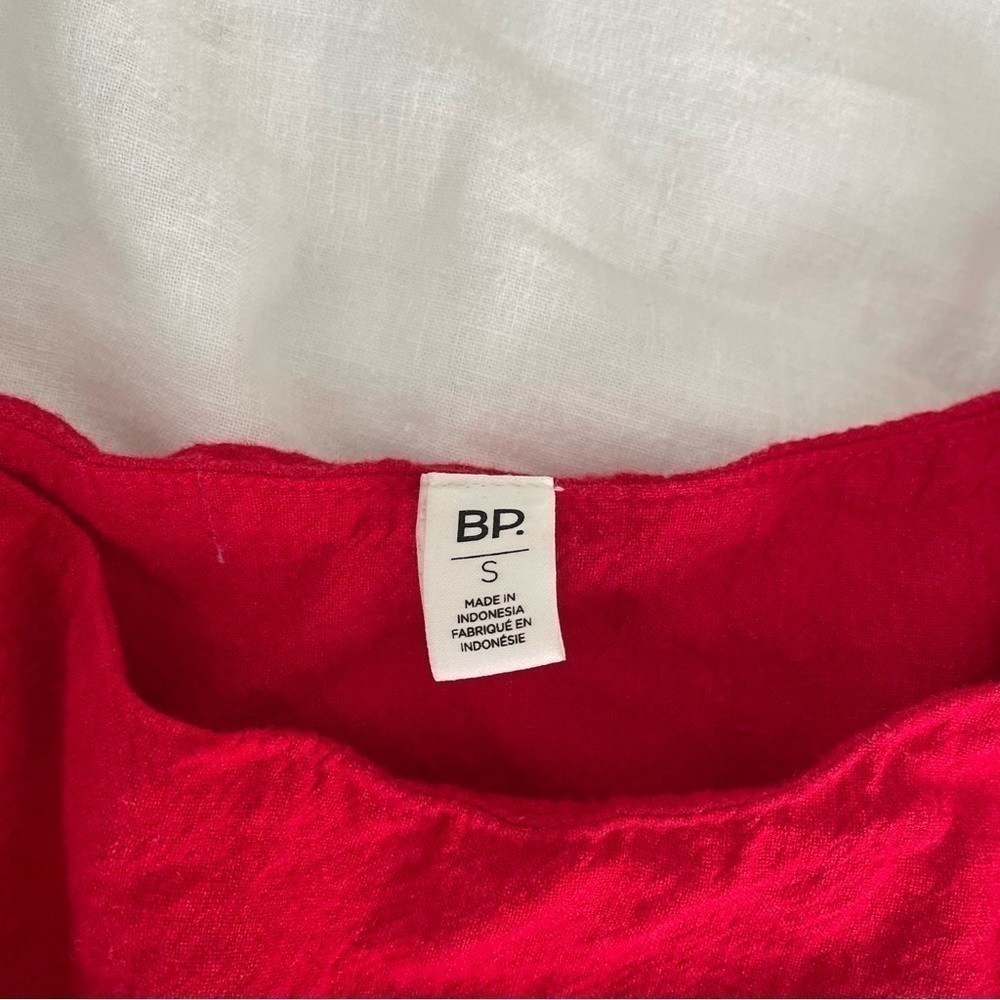 BP SMALL Tiered Linen Blend Camisole red top summer - Picture 3 of 5